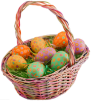 a basket of easter eggs